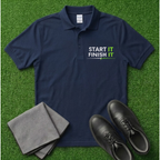 Start It Finish It Embroidered Polo Shirt