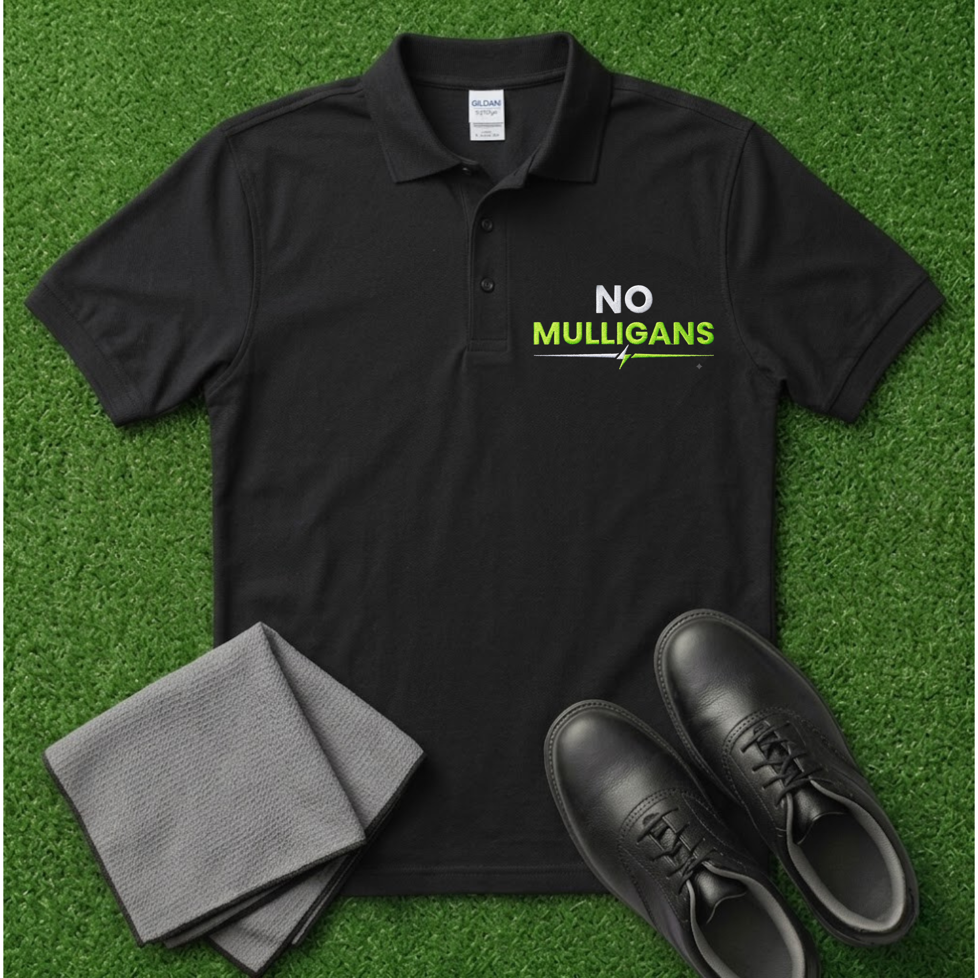 No Mulligans Embroidered Polo Shirt