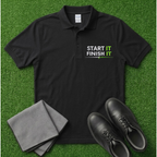 Start It Finish It Embroidered Polo Shirt