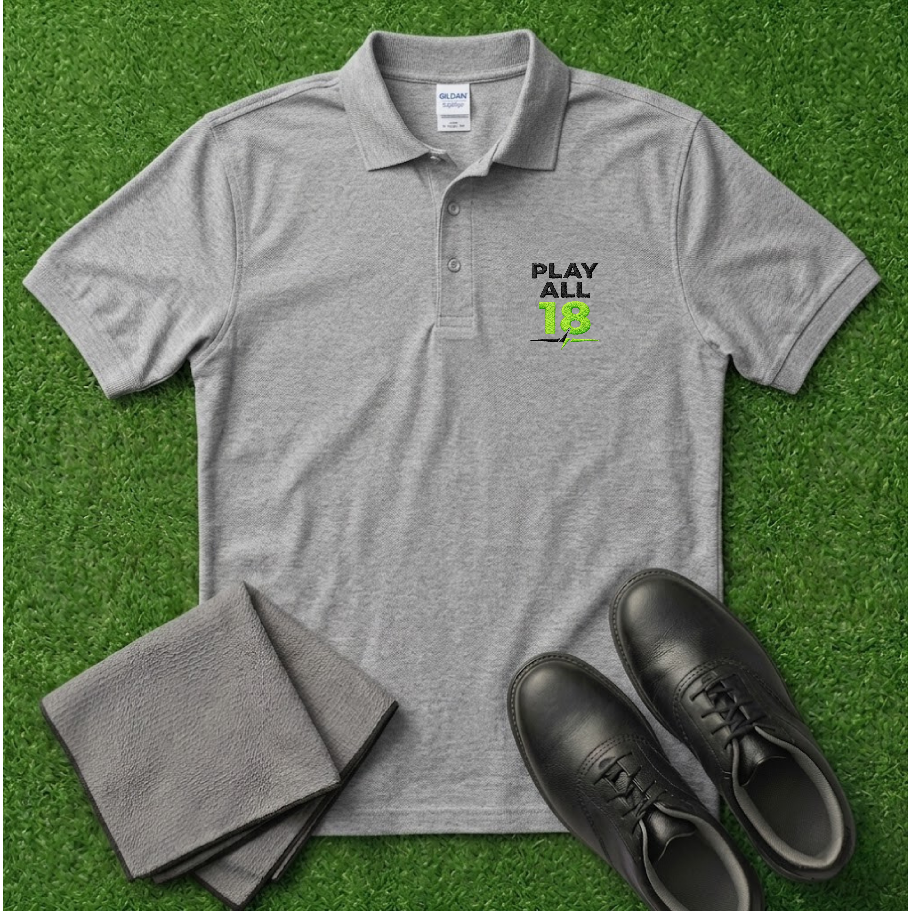 Play All 18 Embroidered Polo Shirt
