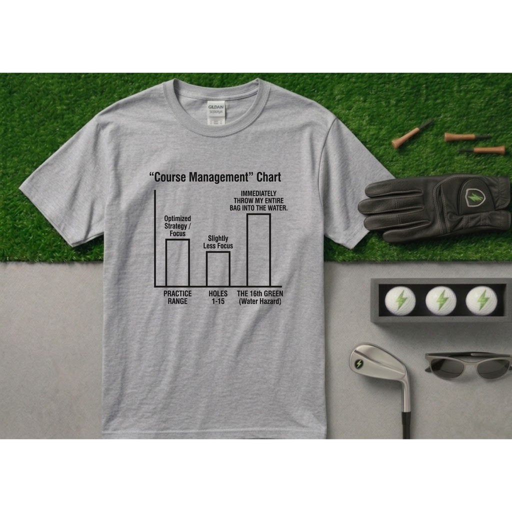 The "Course Management" Chart Funny Golf T-Shirt