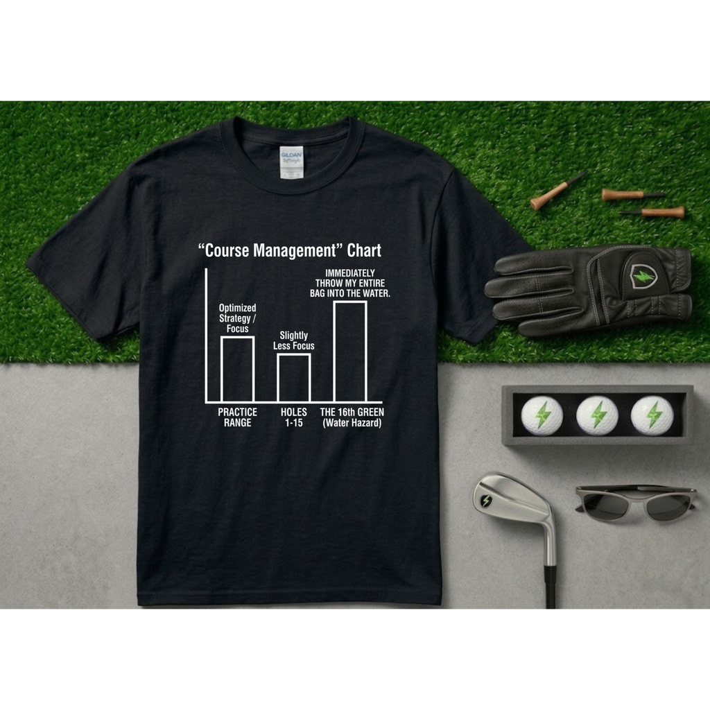 The "Course Management" Chart Funny Golf T-Shirt