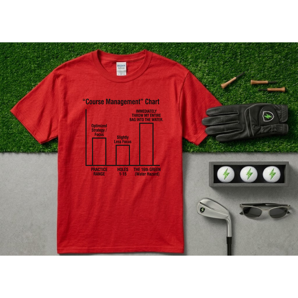 The "Course Management" Chart Funny Golf T-Shirt