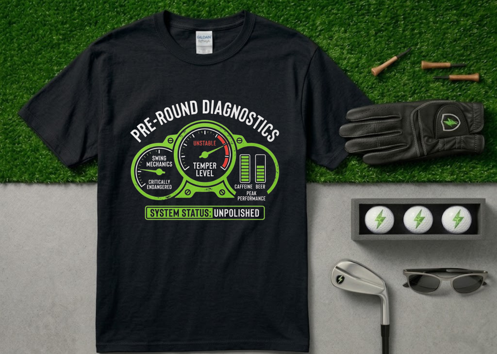 The "Pre-Round Diagnostics" Funny Golf T-Shirt