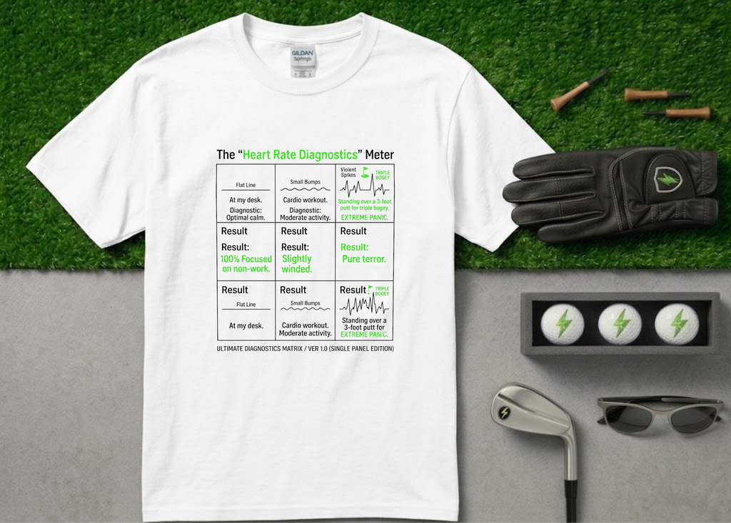 The "Heart Rate Diagnostics" Meter Funny Golf T-Shirt