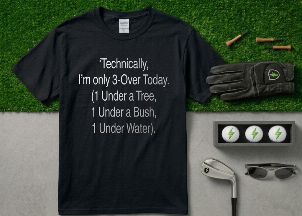 3-Over Today" Funny Golf T-Shirt