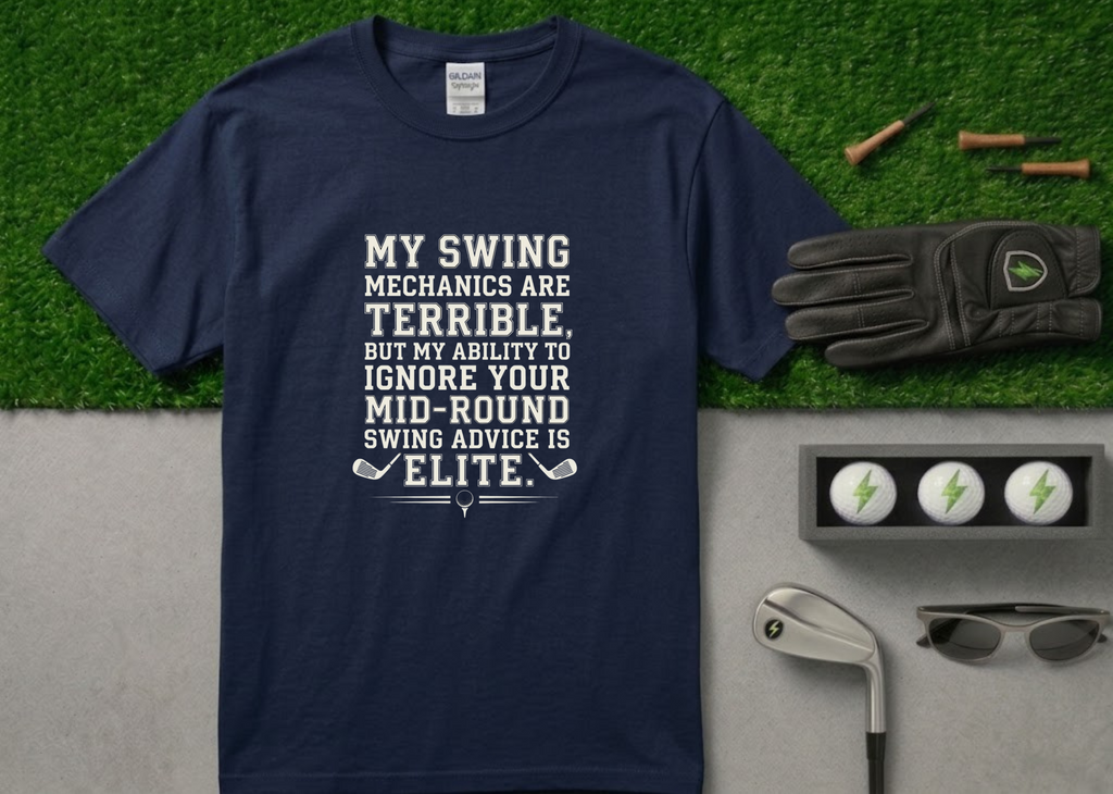 "Elite Advice Ignorance" Funny Golf T-Shirt