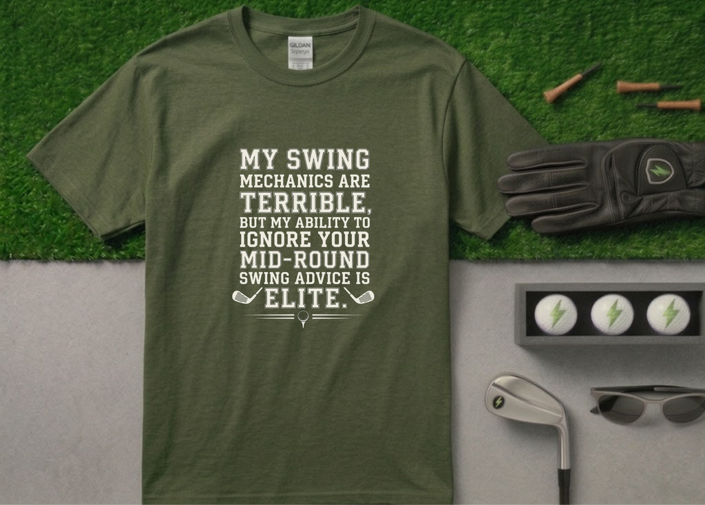 "Elite Advice Ignorance" Funny Golf T-Shirt