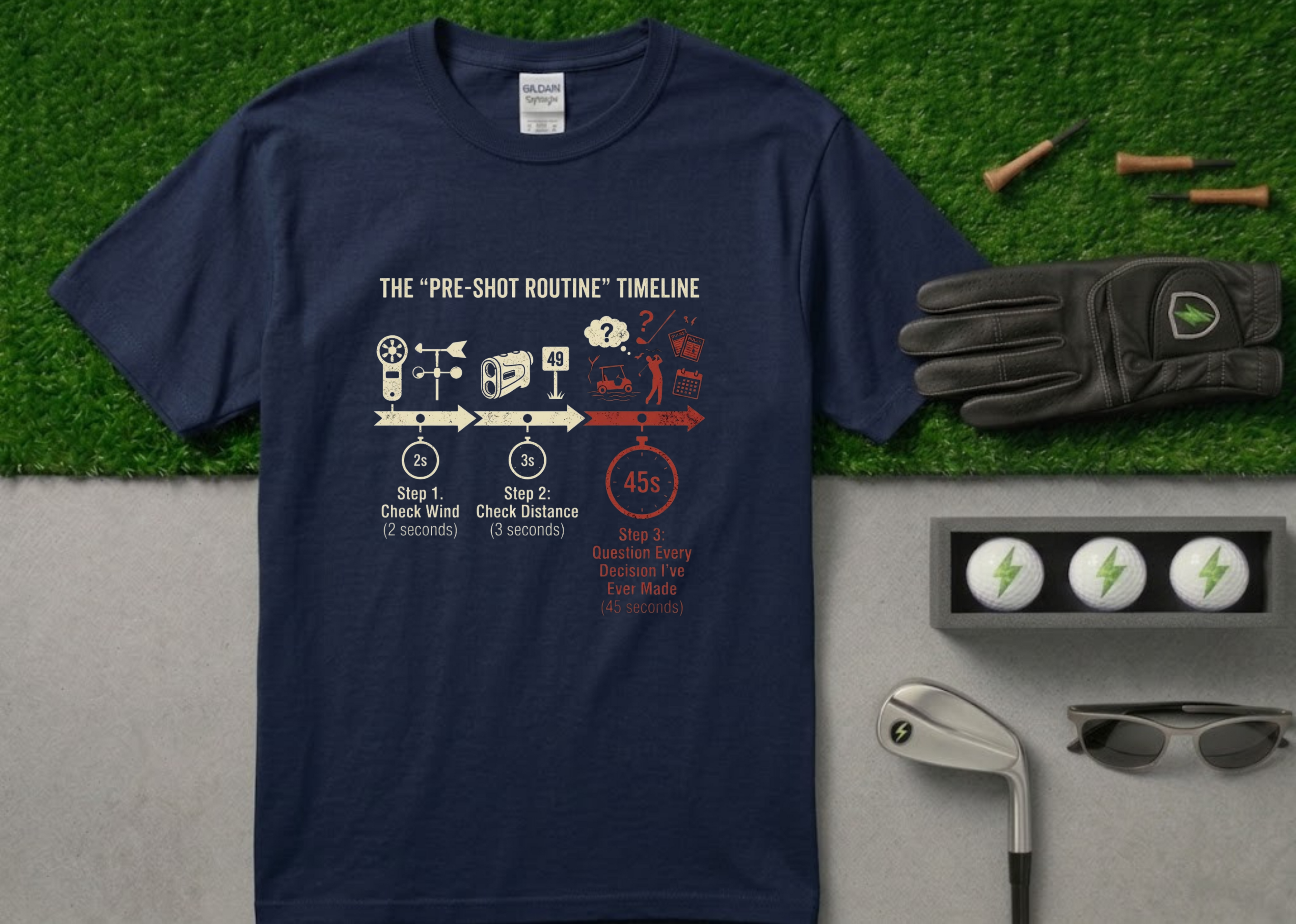 The "Question Every Decision" Funny Golf T-Shirt
