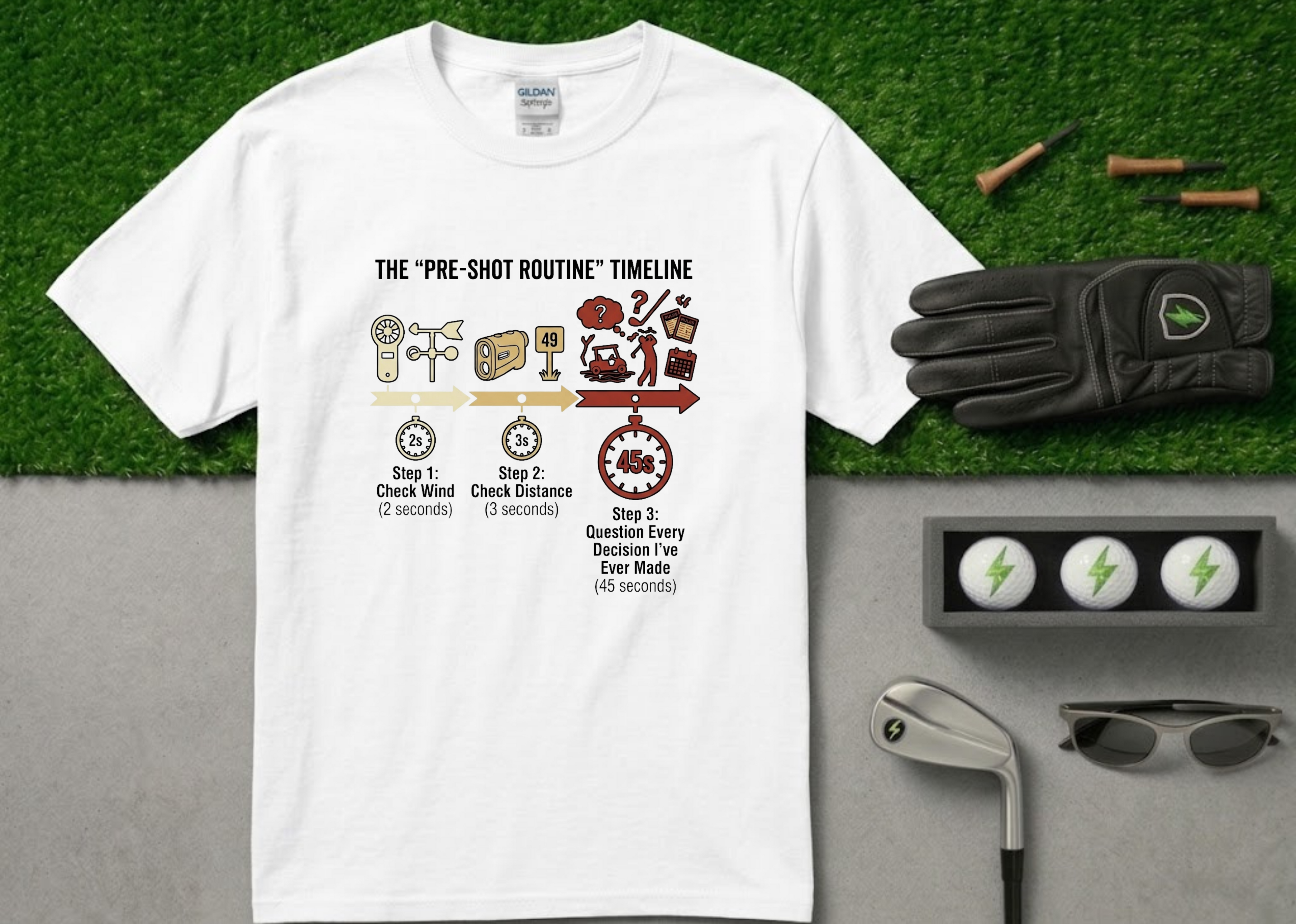The "Question Every Decision" Funny Golf T-Shirt