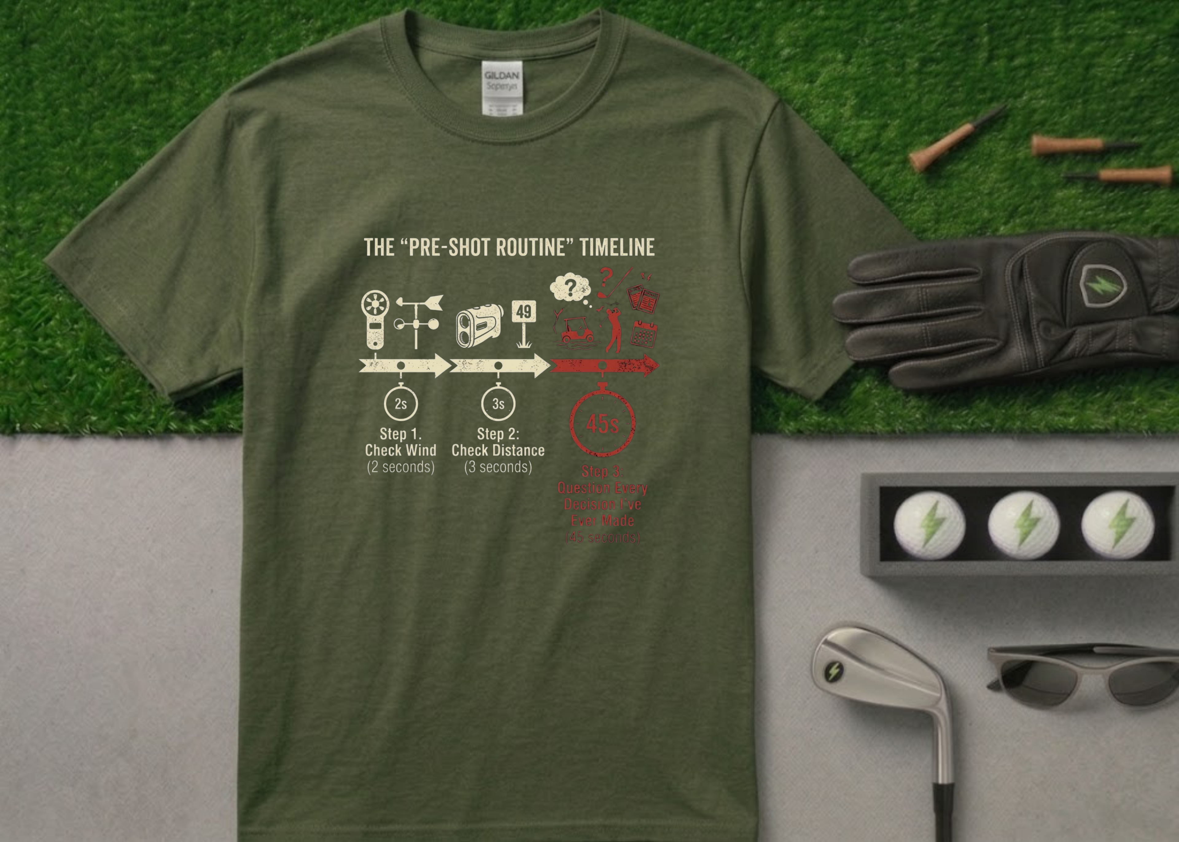The "Question Every Decision" Funny Golf T-Shirt