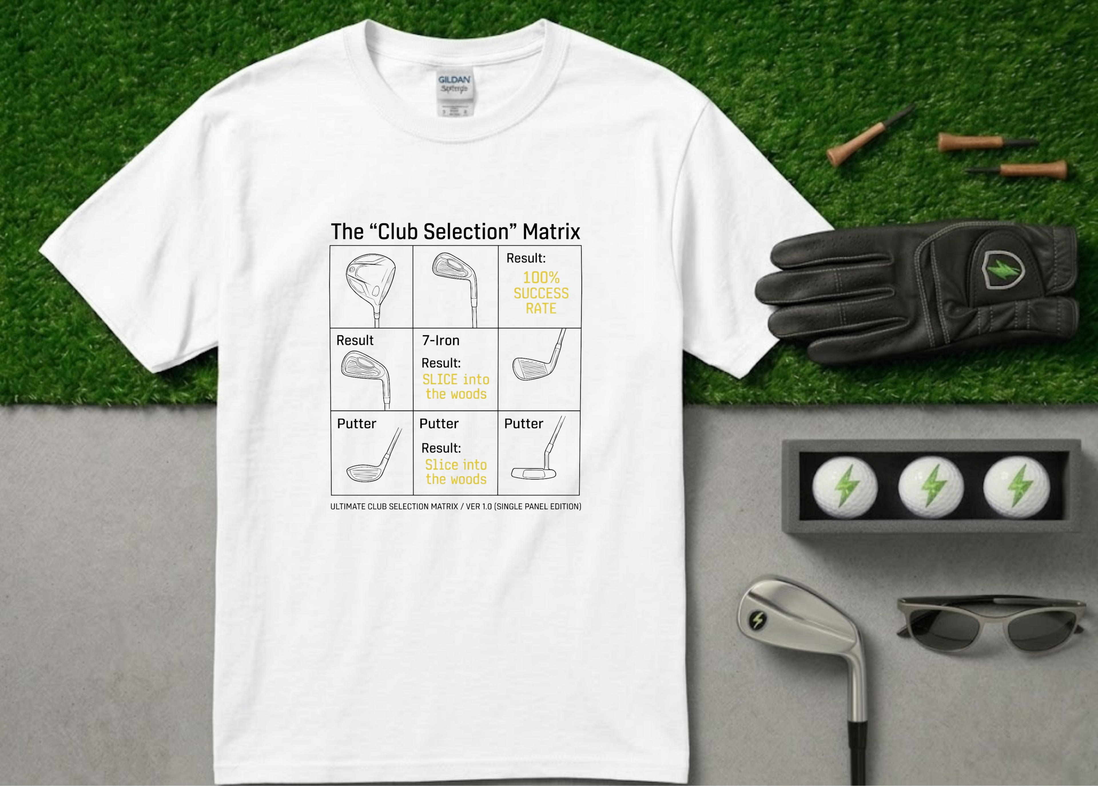 The "All Roads Lead To The Woods" Funny Golf T-Shirt