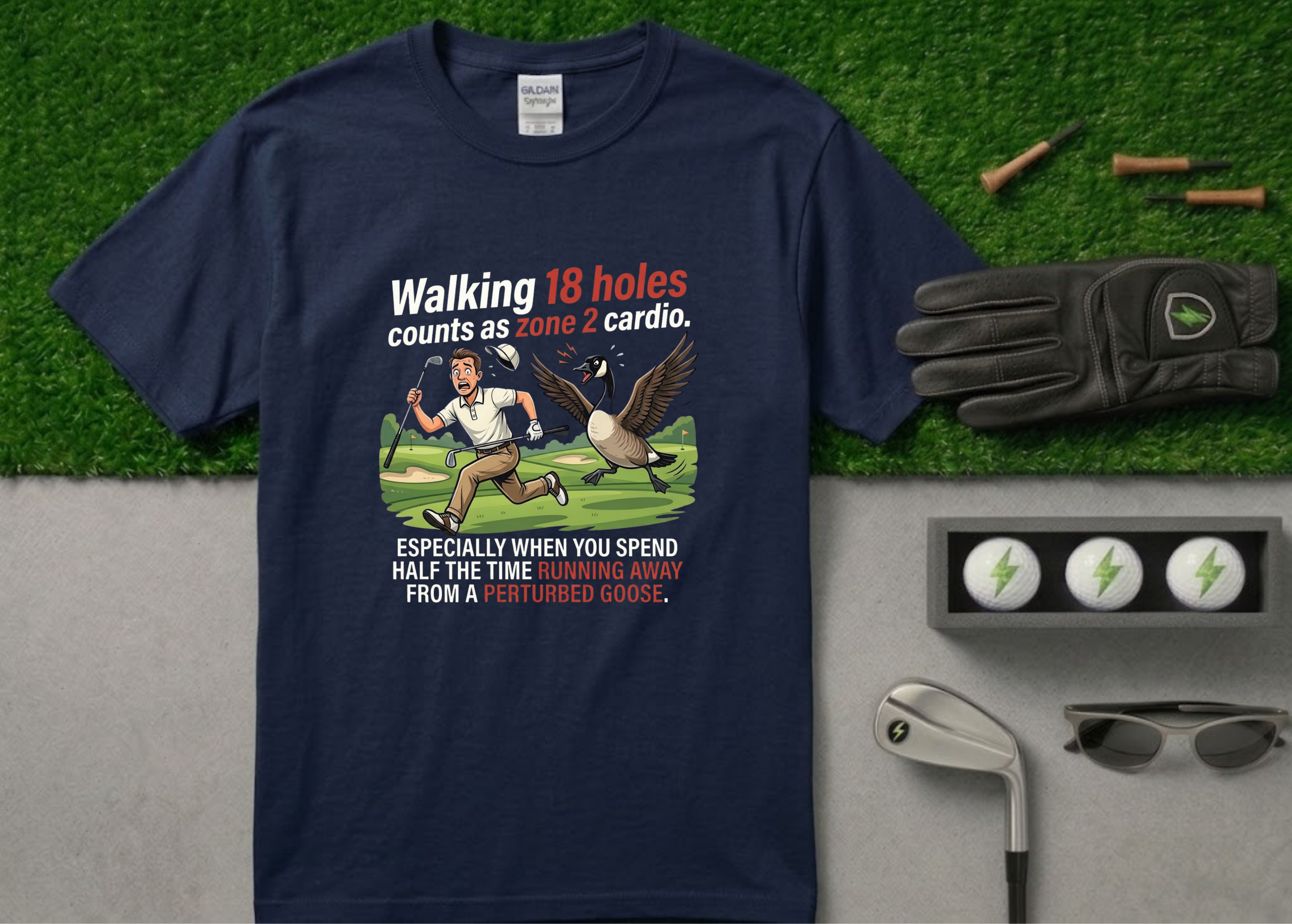 The "Walking 18 Holes" Funny Golf Shirt