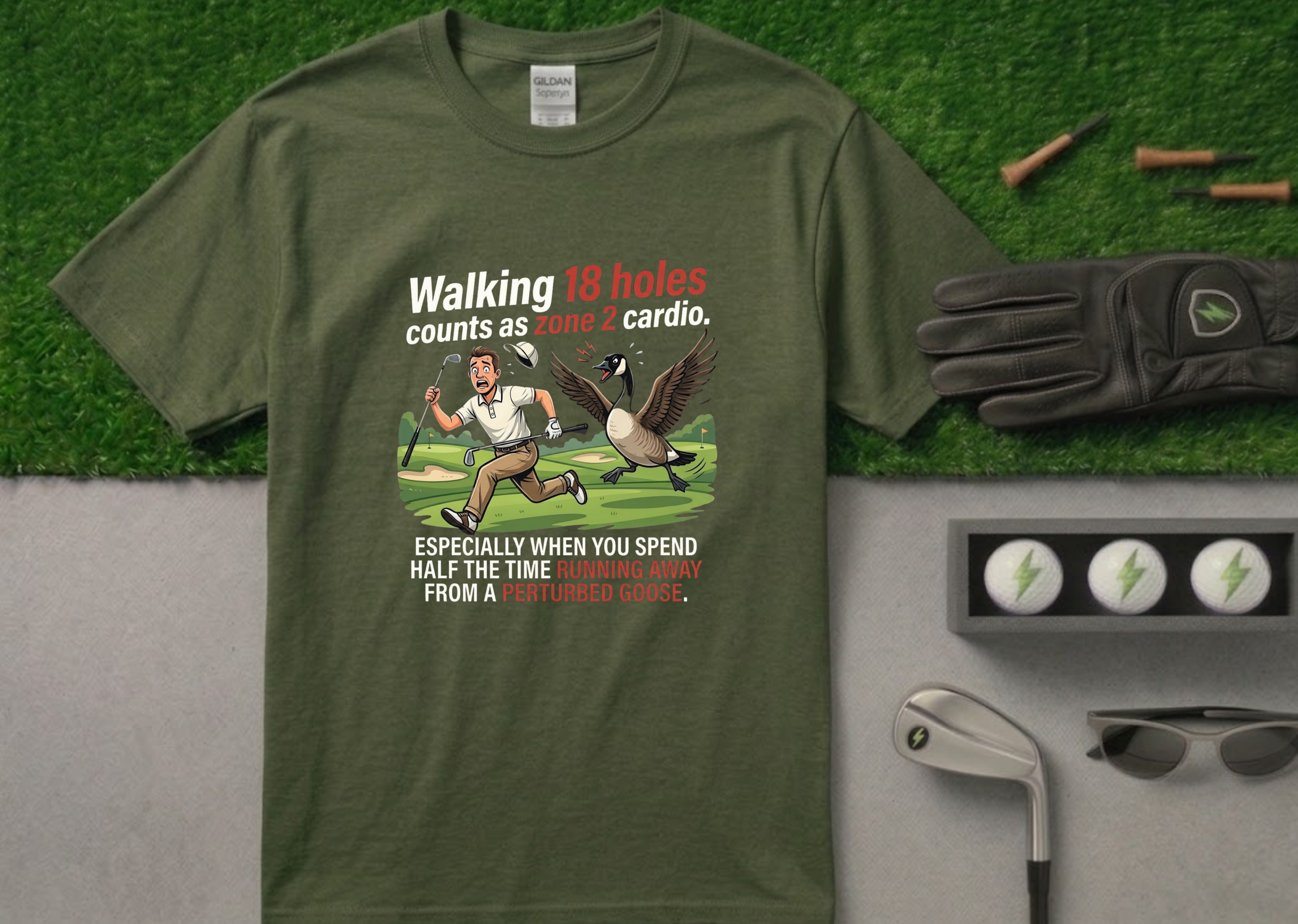 The "Walking 18 Holes" Funny Golf Shirt