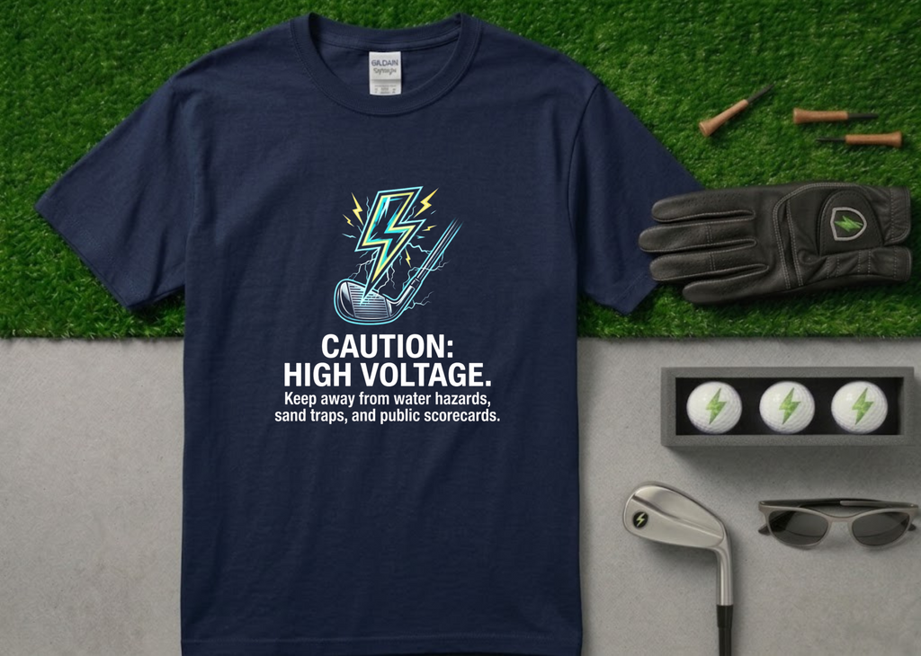 The "Keep Away From Hazards" Funny Golf T-Shirt