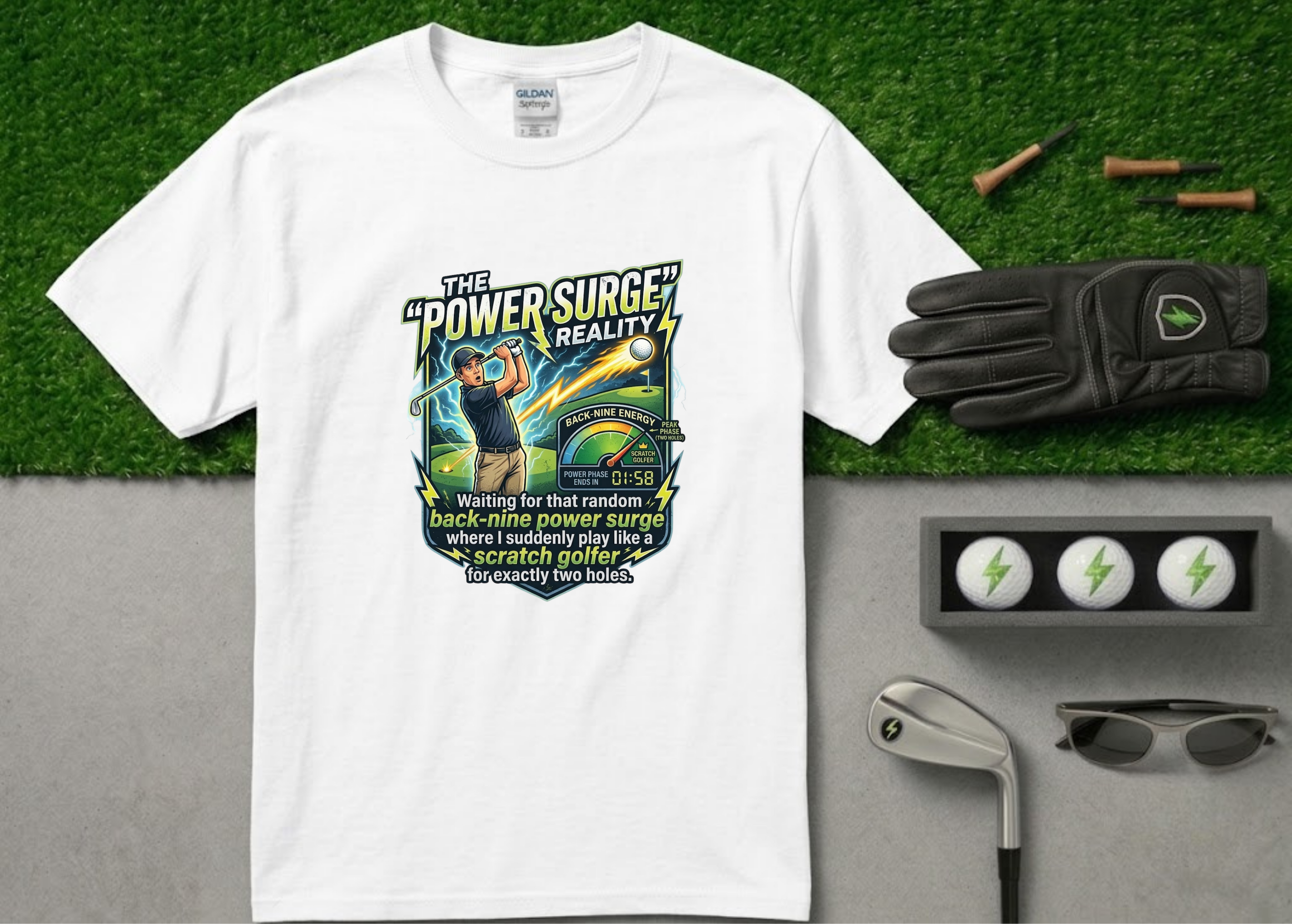 The "Peak Phase" Back-Nine Energy Golf T-Shirt