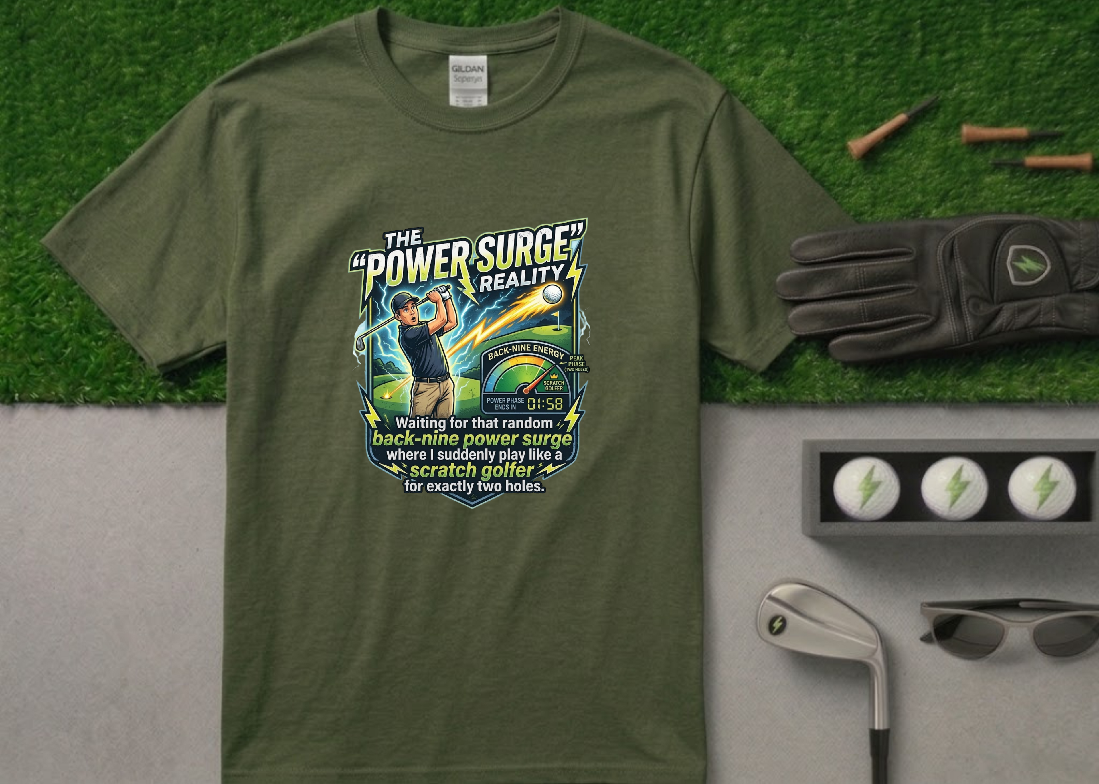 The "Peak Phase" Back-Nine Energy Golf T-Shirt