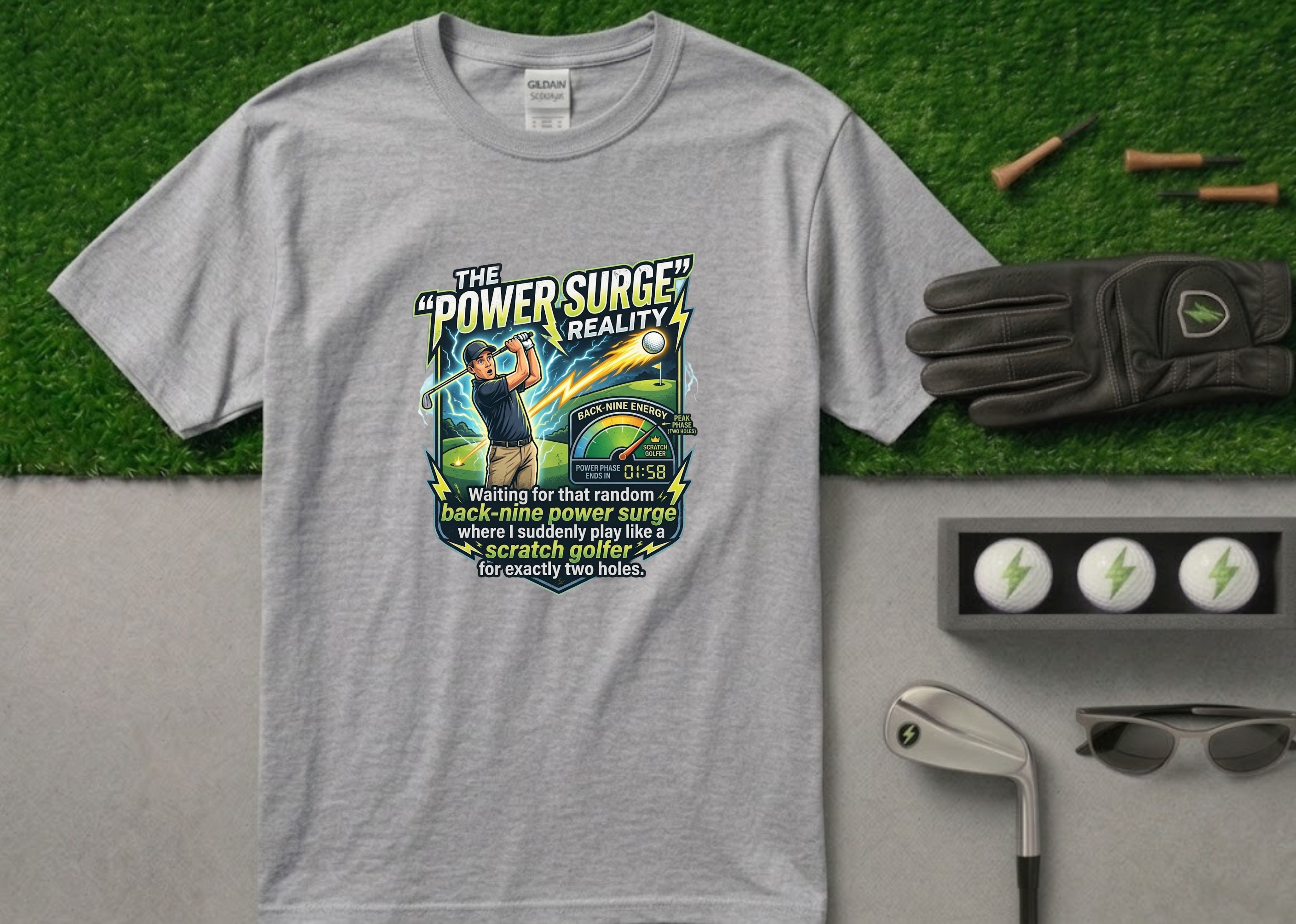 The "Peak Phase" Back-Nine Energy Golf T-Shirt