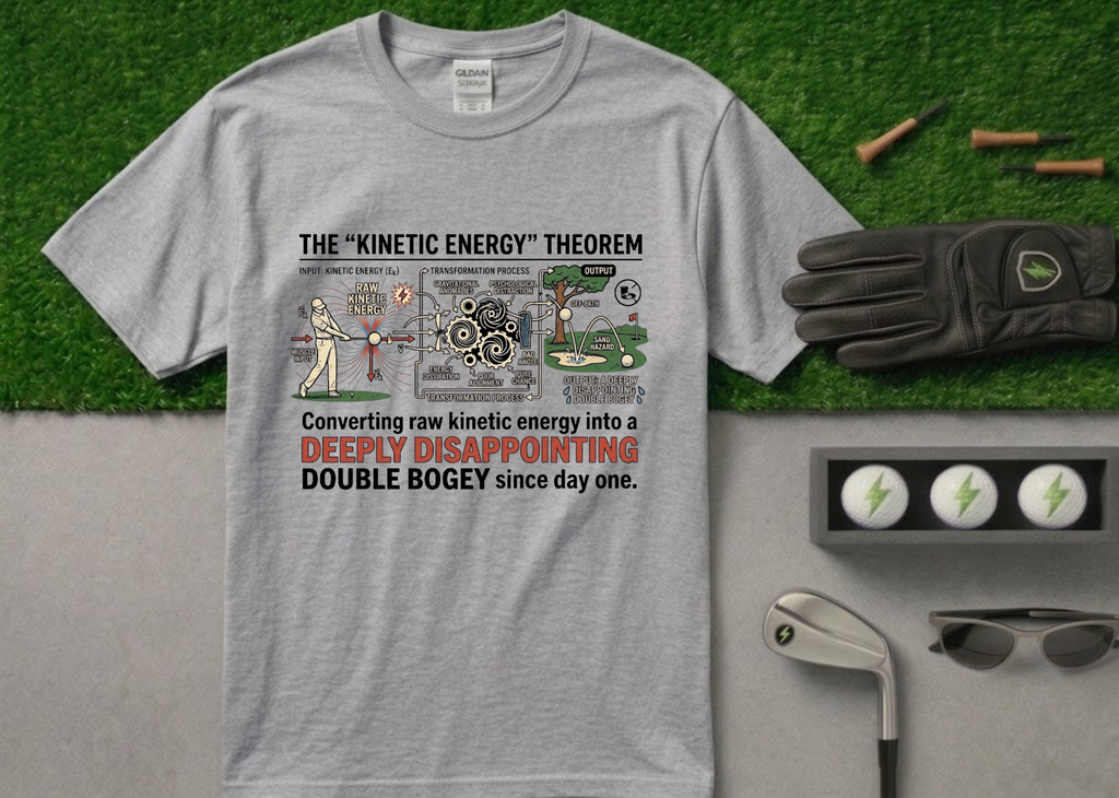 The "Deeply Disappointing Double Bogey" Funny Golf T-Shirt