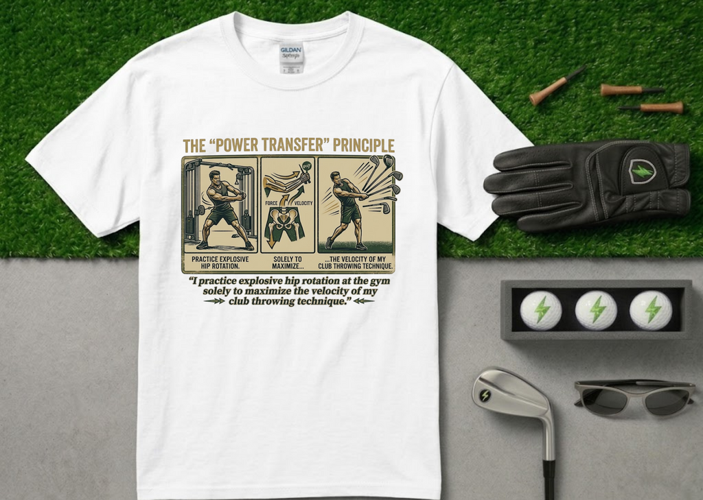 The "Club Throwing Technique" Velocity Funny Golf T-Shirt