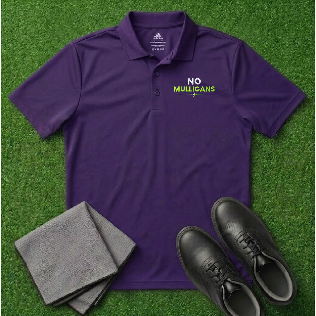 'No Mulligans' Embroidered Performance Golf Polo (Adidas Unisex)