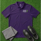 'Start It Finish It' Embroidered Performance Golf Polo (Adidas Unisex)
