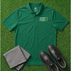 'Start It Finish It' Embroidered Performance Golf Polo (Adidas Unisex)
