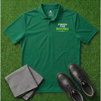 'Finish The Round' Embroidered Performance Golf Polo (Adidas Unisex)