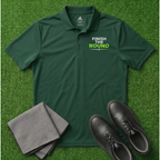 'Finish The Round' Embroidered Performance Golf Polo (Adidas Unisex)