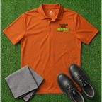 'Finish The Round' Embroidered Performance Golf Polo (Adidas Unisex)