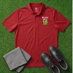 'Play All 18' Embroidered Performance Golf Polo (Adidas Unisex)