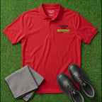 'Finish The Round' Embroidered Performance Golf Polo (Sport-Tech Unisex)