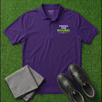 'Finish The Round' Embroidered Performance Golf Polo (Sport-Tech Unisex)