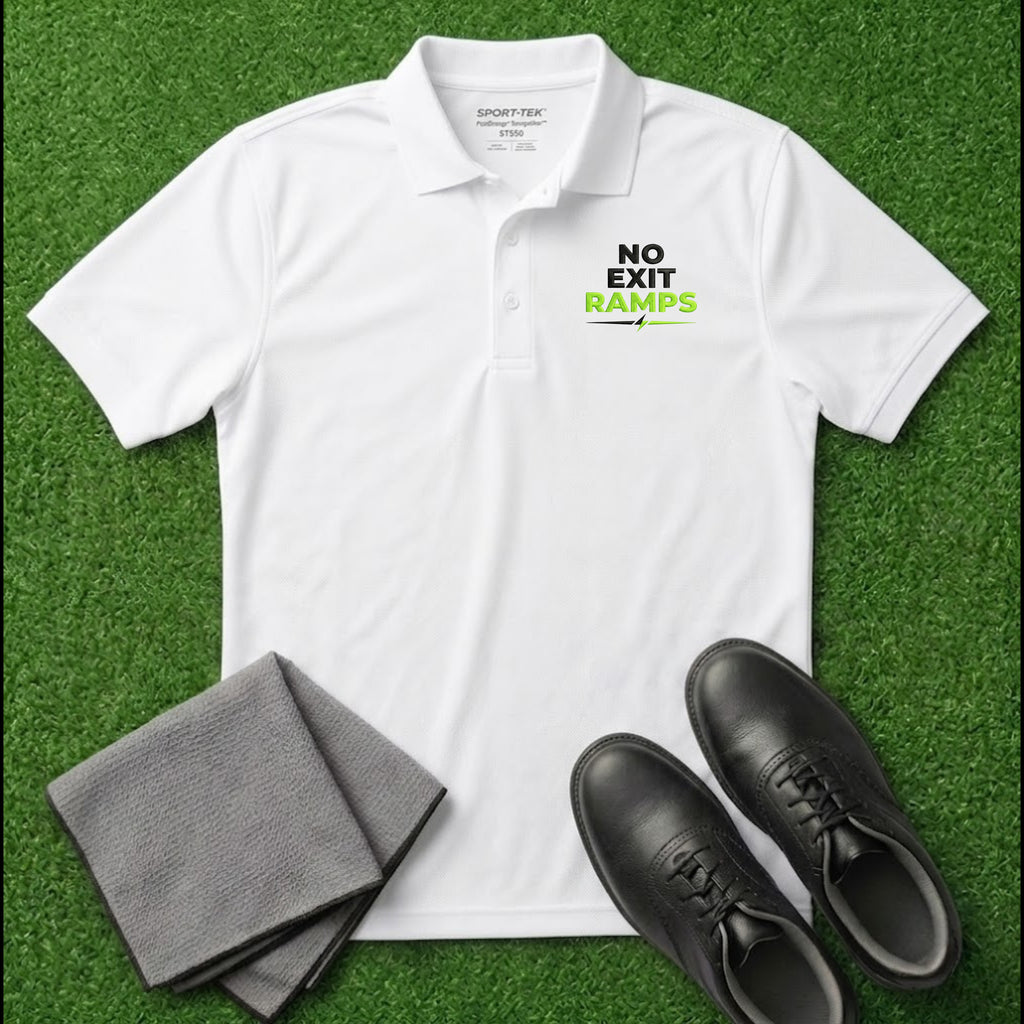 'No Exit Ramps' Embroidered Performance Golf Polo (Sport-Tech Unisex)