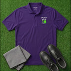 'Play All 18' Embroidered Performance Golf Polo (Sport-Tech Unisex)