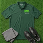 'Charge The Green - No Lay-Ups' Embroidered Performance Golf Polo (Sport-Tech Unisex)