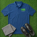 'Charge The Green - No Lay-Ups' Embroidered Performance Golf Polo (Sport-Tech Unisex)