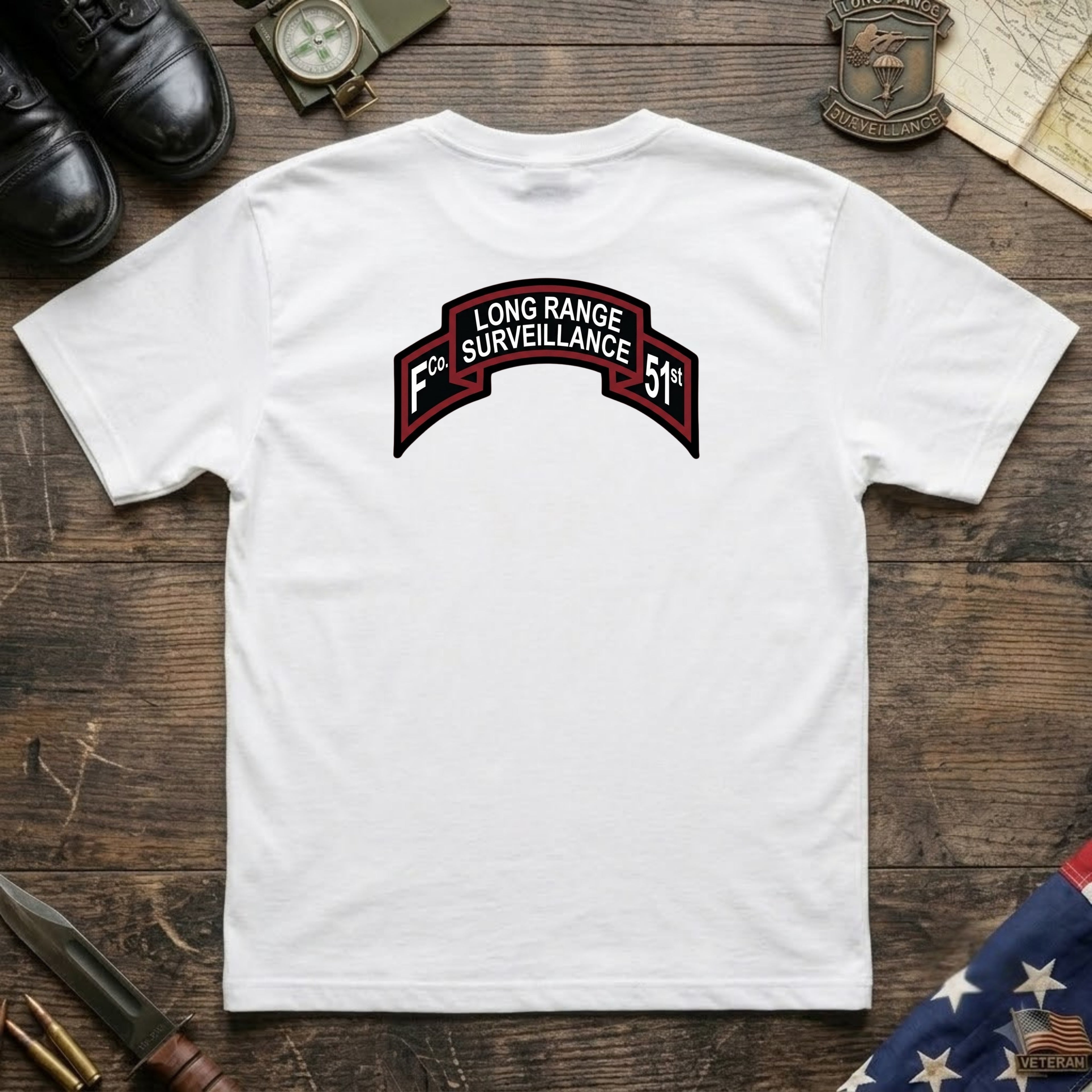 F Co. 51st Infantry (LRS) Scroll Softstyle T-Shirt