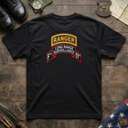 F Co. 51st Infantry (LRS) Scroll with Ranger Tab Softstyle T-Shirt