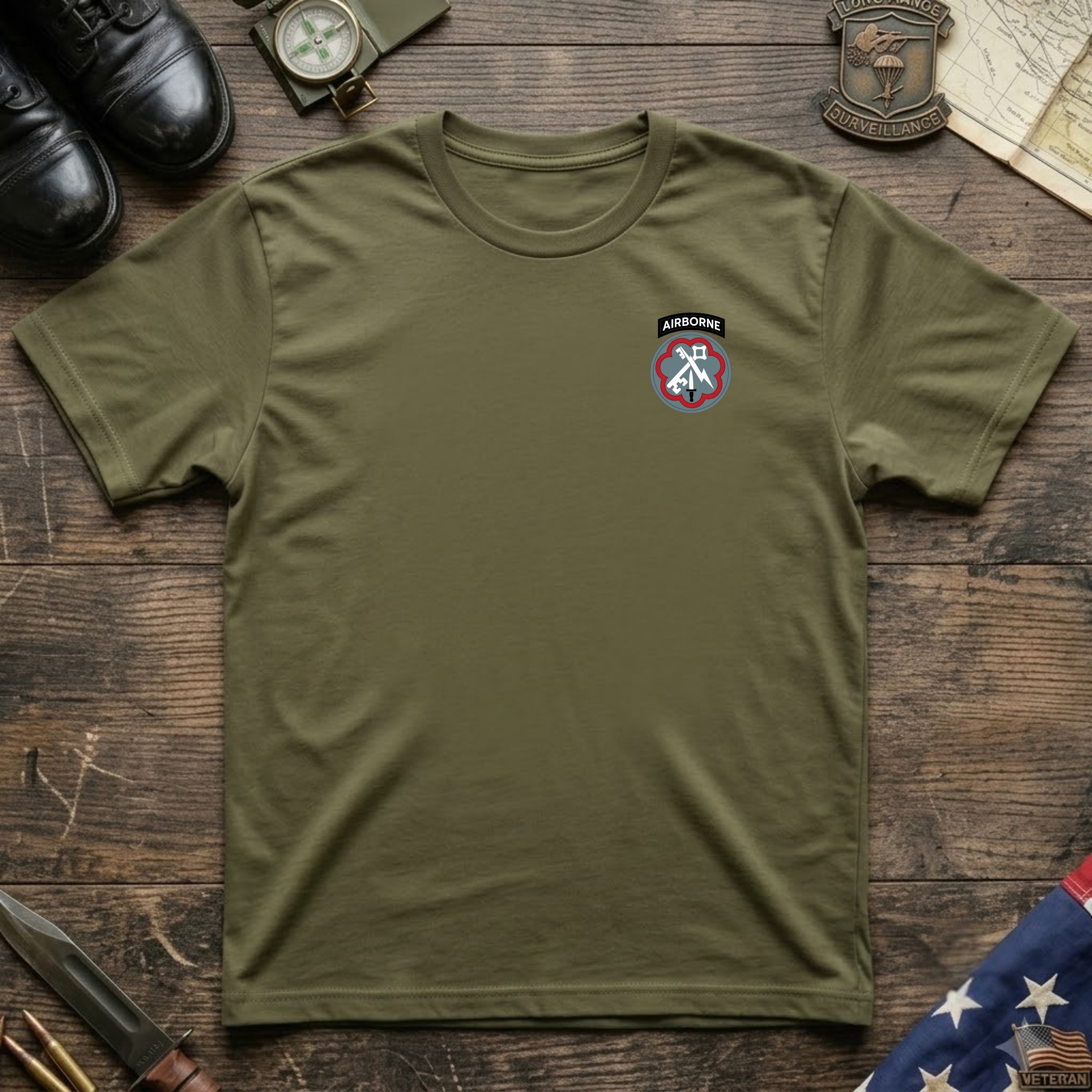 F Co. 51st Infantry (LRS) Unit Patch Softstyle T-Shirt