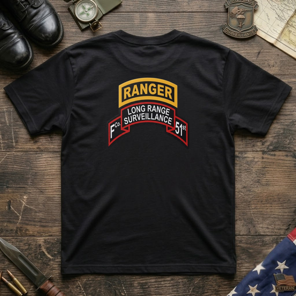 F Co. 51st Infantry (LRS) Unit Patch with Ranger Tab Softstyle T-Shirt
