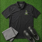 'FINISH THE ROUND' Shield+ Embroidered Performance Golf Polo (Sport-Tech Unisex)