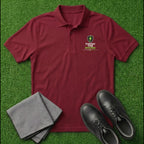 'FINISH THE ROUND' Shield+ Embroidered Performance Golf Polo (Sport-Tech Unisex)