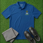 'FINISH THE ROUND' Shield+ Embroidered Performance Golf Polo (Sport-Tech Unisex)