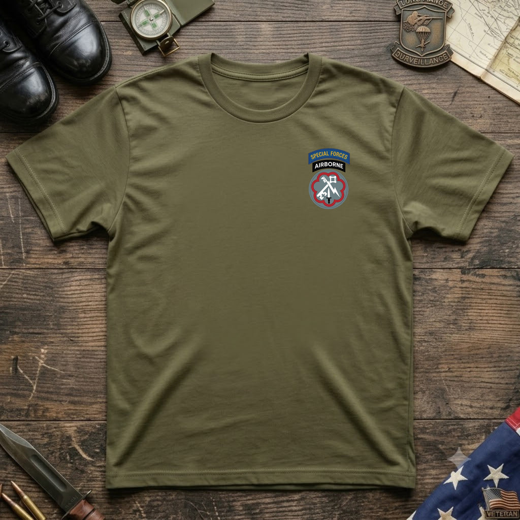 F Co. 51st Infantry (LRS) Unit Patch with SF Tab Softstyle T-Shirt