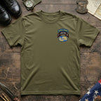 F Co. 51st Infantry (LRS) Scroll with SF Tab & Basic Wings Softstyle T-Shirt