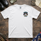 F Co. 51st Infantry (LRS) Scroll with SF Tab & Senior Wings Softstyle T-Shirt