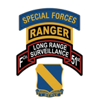 F Co. 51st Infantry (LRS) Scroll with SF & Ranger Tab Softstyle T-Shirt