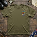 F Co. 51st Infantry (LRS) Scroll with SF & Ranger Tab & Senior Wings Softstyle T-Shirt