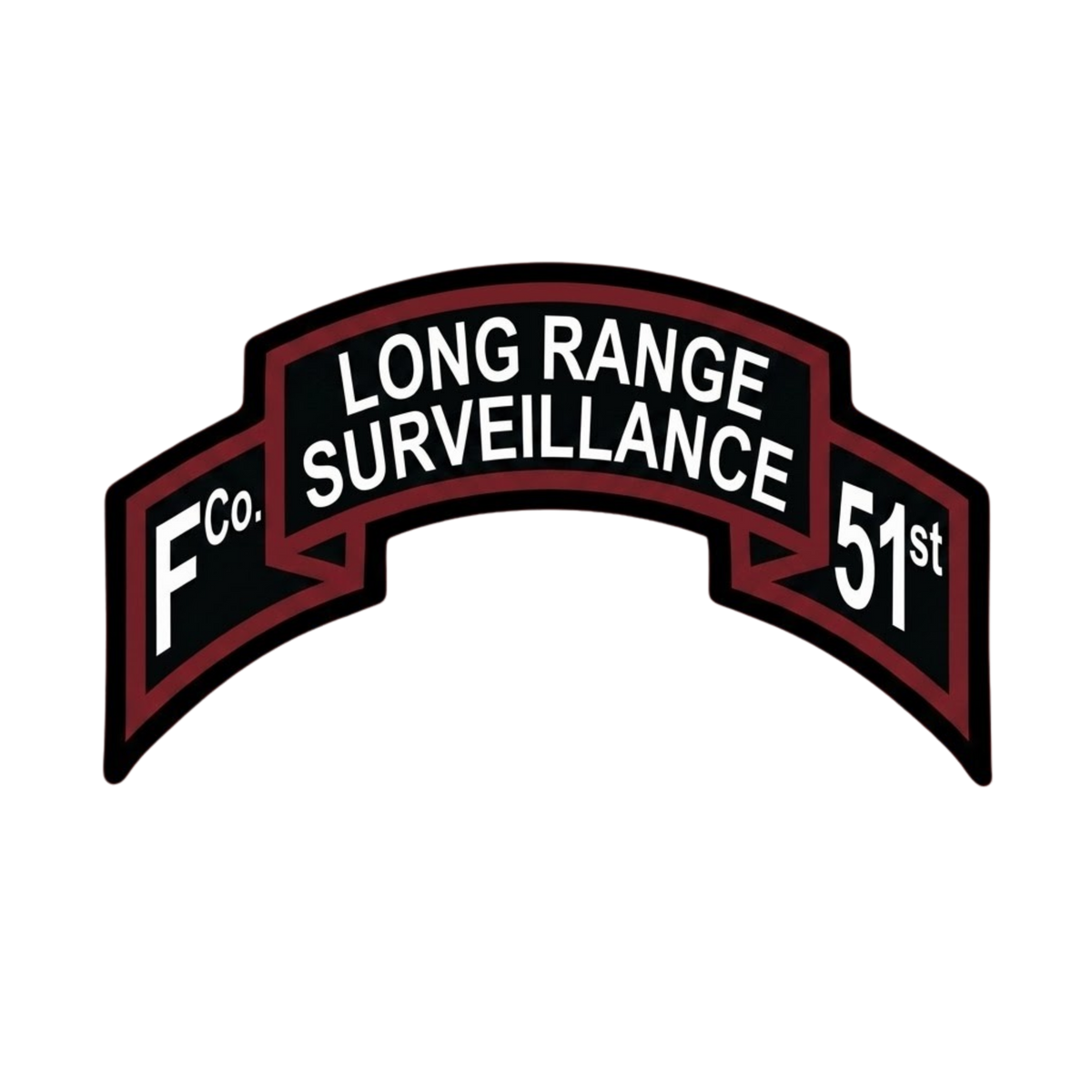 F Co. 51st Infantry (LRS) Scroll with Senior Wings Softstyle T-Shirt